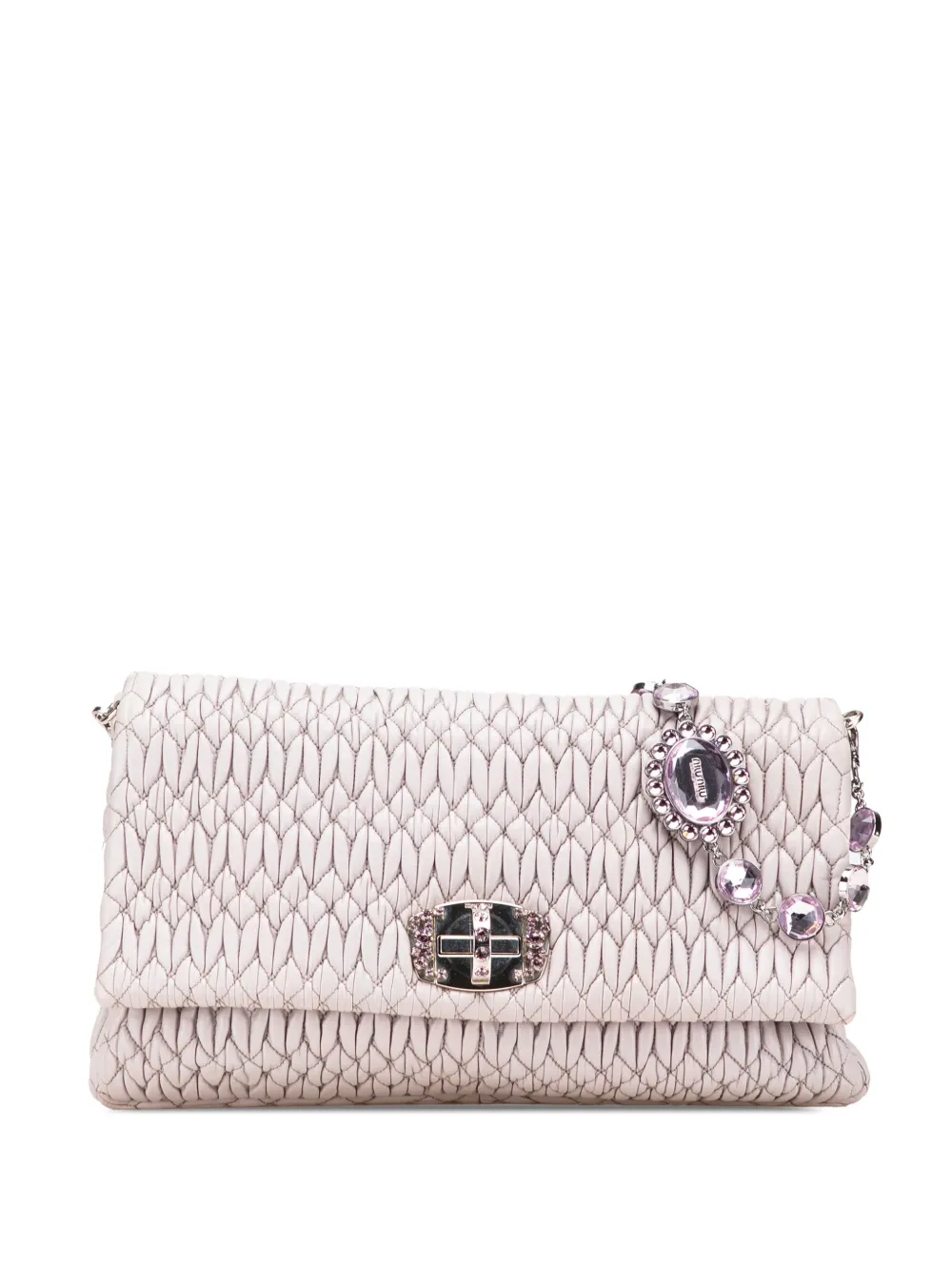 Miu Miu Pre-Owned 2010-2025 Matelasse Nappa Crystal Chain satchel - Miu Miu Pre-Owned 2010-2025 Matelasse Nappa Crystal Chain satchel -