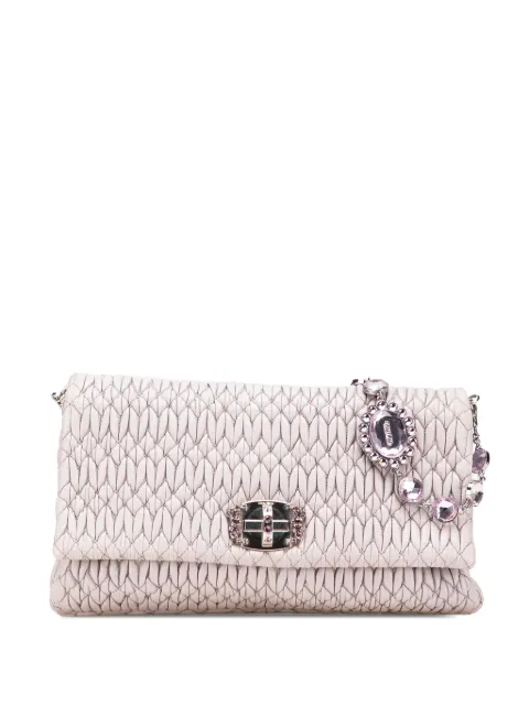 Miu Miu Pre-Owned 2010-2025 Matelasse Nappa Crystal Chain satchel