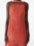 Jason Wu Collection Painted Stripe pleated maxi dress - Orange