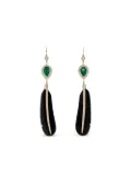Jacquie Aiche 14K yellow gold Sophia diamond emerald earrings