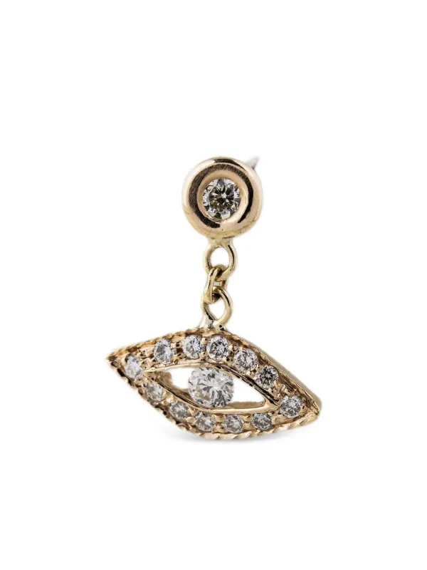 Jacquie Aiche 14CT Yellow Gold Eye Diamond Earring