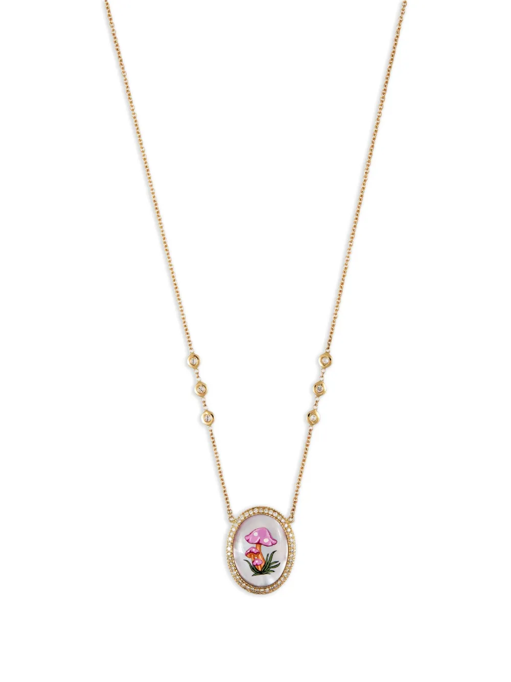 Jacquie Aiche 14K yellow gold Mushroom diamond necklace | Gold | Image 1