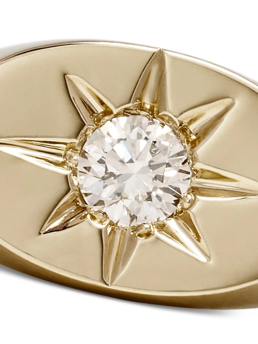 Jacquie Aiche 14k Yellow Gold Starburst Diamond Ring In Gold