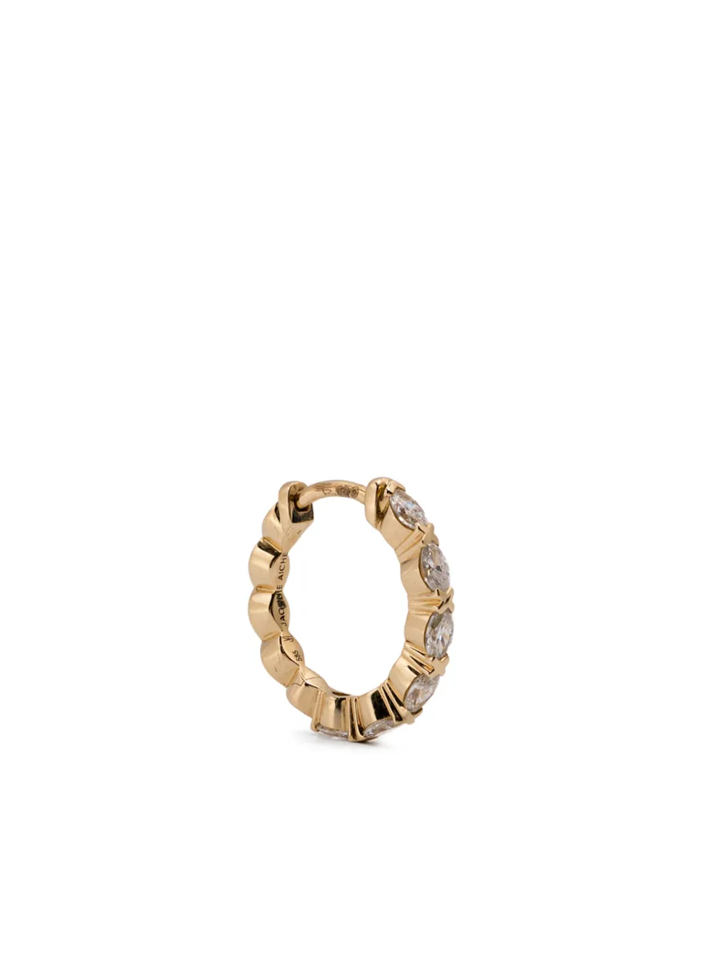 Jacquie Aiche Mini 14kt Gelbgoldcreolen mit Diamant