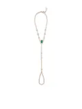 Jacquie Aiche 14K yellow gold emerald diamond bracelet