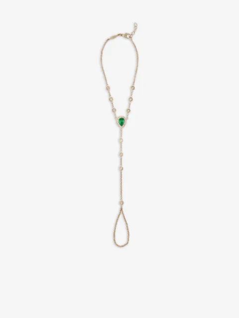 Jacquie Aiche bracelet en or 14ct à diamants et émeraude
