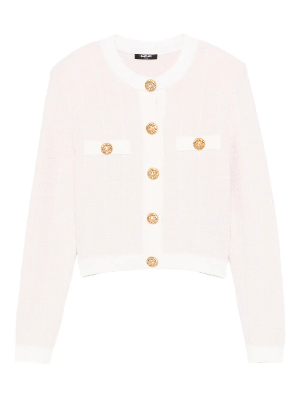 Balmain light tweed button cardigan - Rosa