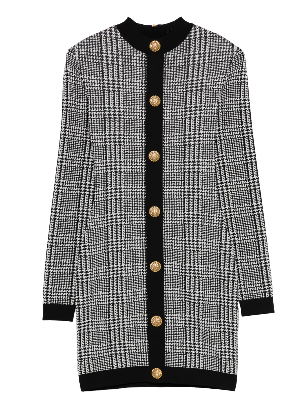 Balmain button-embellishment mini dress - Bianco