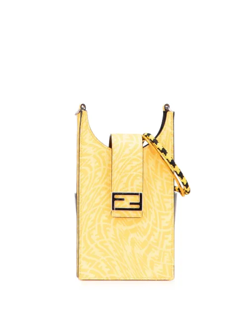 Fendi Pre-Owned 2010-2025 Sarah Coleman Coated Canvas FF Vertigo Phone Holder crossbody bag