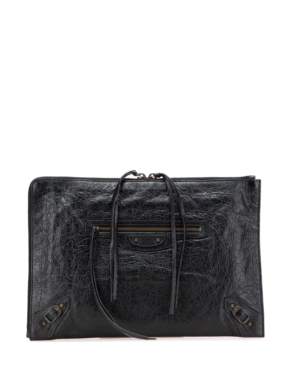 Balenciaga Pre-Owned 2015 ラムスキン モトクロス クラシック ジップアラウンド フラット クラッチバッグ - Balenciaga Pre-Owned 2015 ラムスキン モトクロス クラシック ジップアラウンド フラット クラッチバッグ -