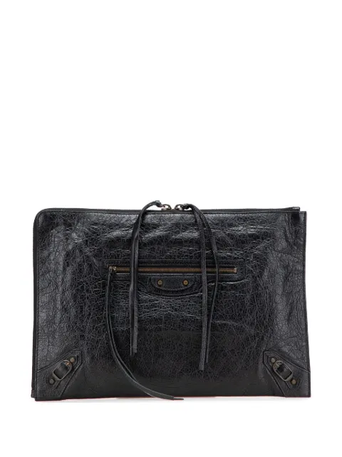 Balenciaga Pre-Owned 2015 Lambskin Motocross Classic Zip Around Flat clutch bag