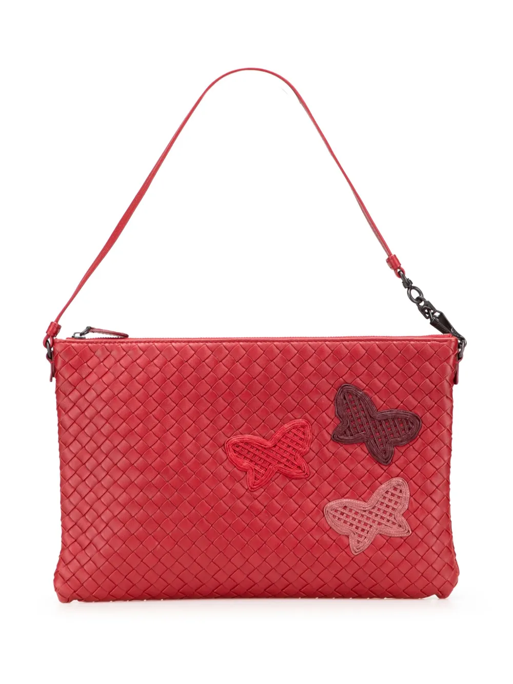 Bottega Veneta Pre-Owned 2012-2025 レザー イントレチャート バタフライ ポシェット ショルダーバッグ - Bottega Veneta Pre-Owned 2012-2025 レザー イントレチャート バタフライ ポシェット ショルダーバッグ -