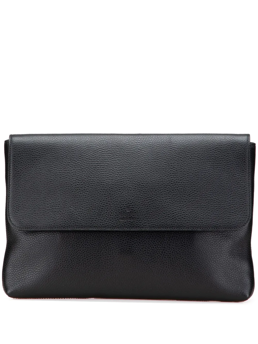 Gucci Pre-Owned 2000-2015 Pebbled Calfskin Portfolio clutch bag - ブラック Gucci Pre-Owned 2000-2015 Pebbled Calfskin Portfolio clutch bag - ブラック