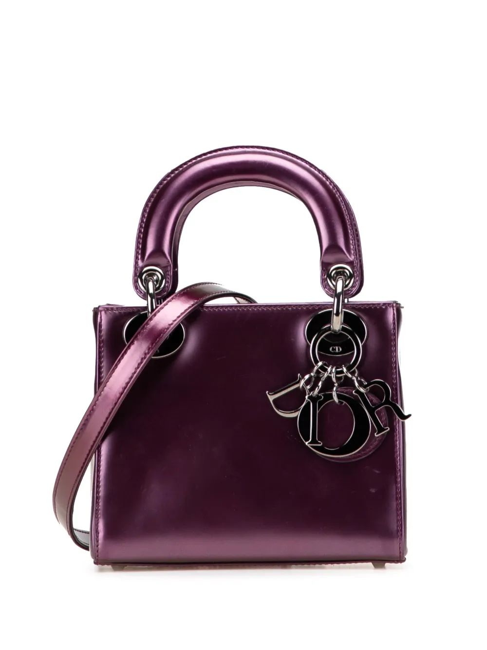 Christian Dior Pre-Owned 2000-2025 Mini Patent Lady Dior satchel - Christian Dior Pre-Owned 2000-2025 Mini Patent Lady Dior satchel -