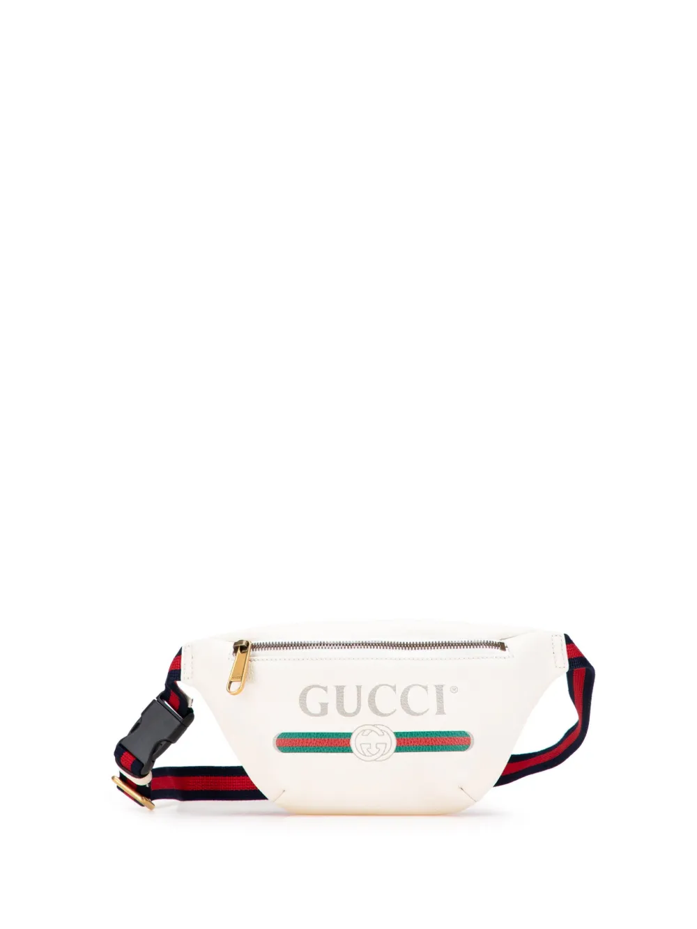 Gucci Pre-Owned 2000-2015 ロゴ レザー ベルトバッグ - ホワイト Gucci Pre-Owned 2000-2015 ロゴ レザー ベルトバッグ - ホワイト