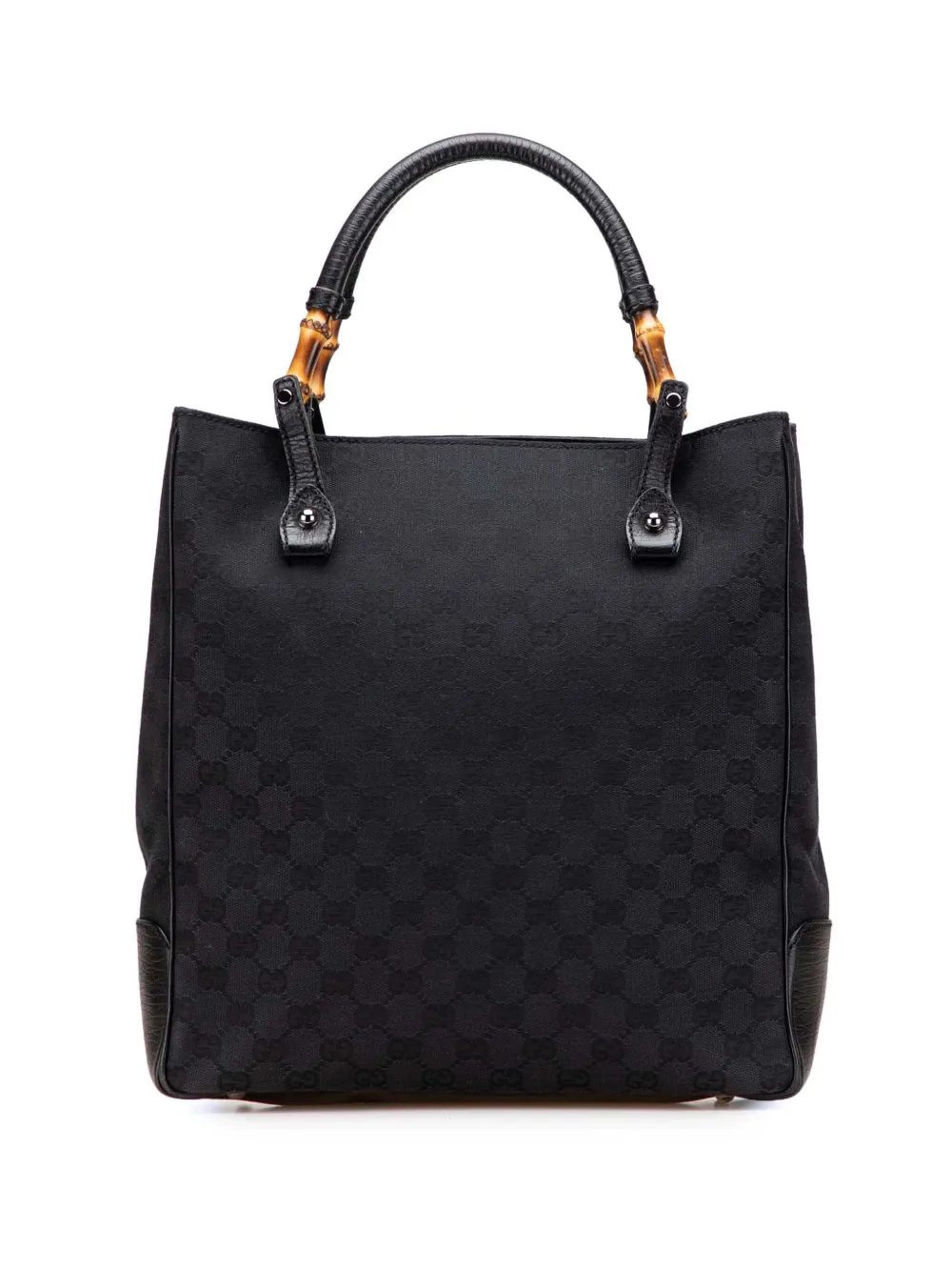 Gucci Pre-Owned 2000-2015 GGキャンバス バンブー トートバッグ - ブラック Gucci Pre-Owned 2000-2015 GGキャンバス バンブー トートバッグ - ブラック