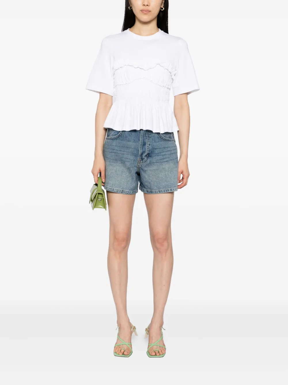 Free People Now Or Never denim shorts - Blauw