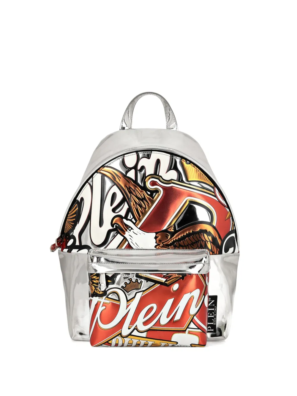 Philipp Plein Embossed Backpack In Silver