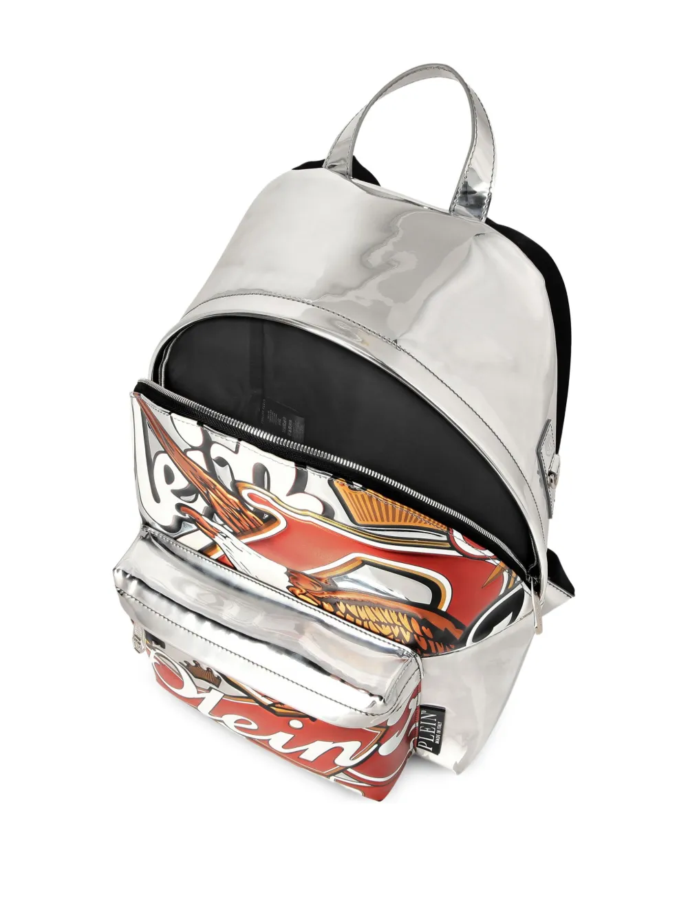Philipp Plein Embossed Backpack In Silver