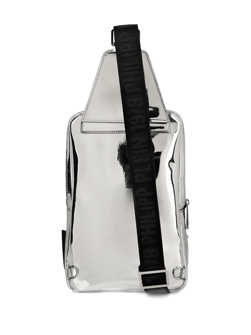Philipp Plein Embossed Shoulder Bag In Silver