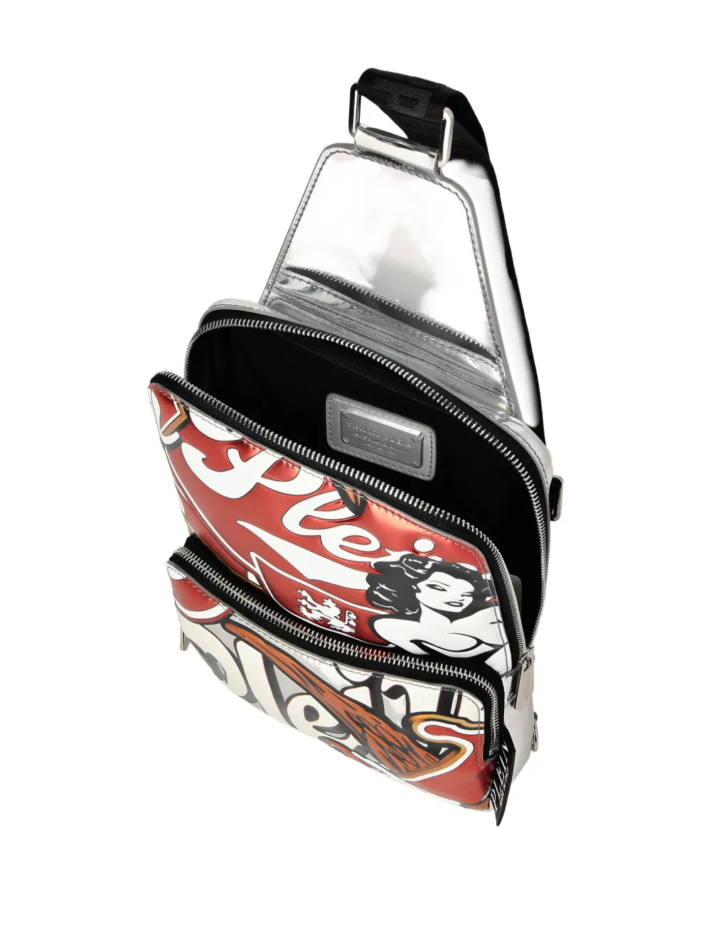 Philipp Plein Embossed Shoulder Bag In Silver