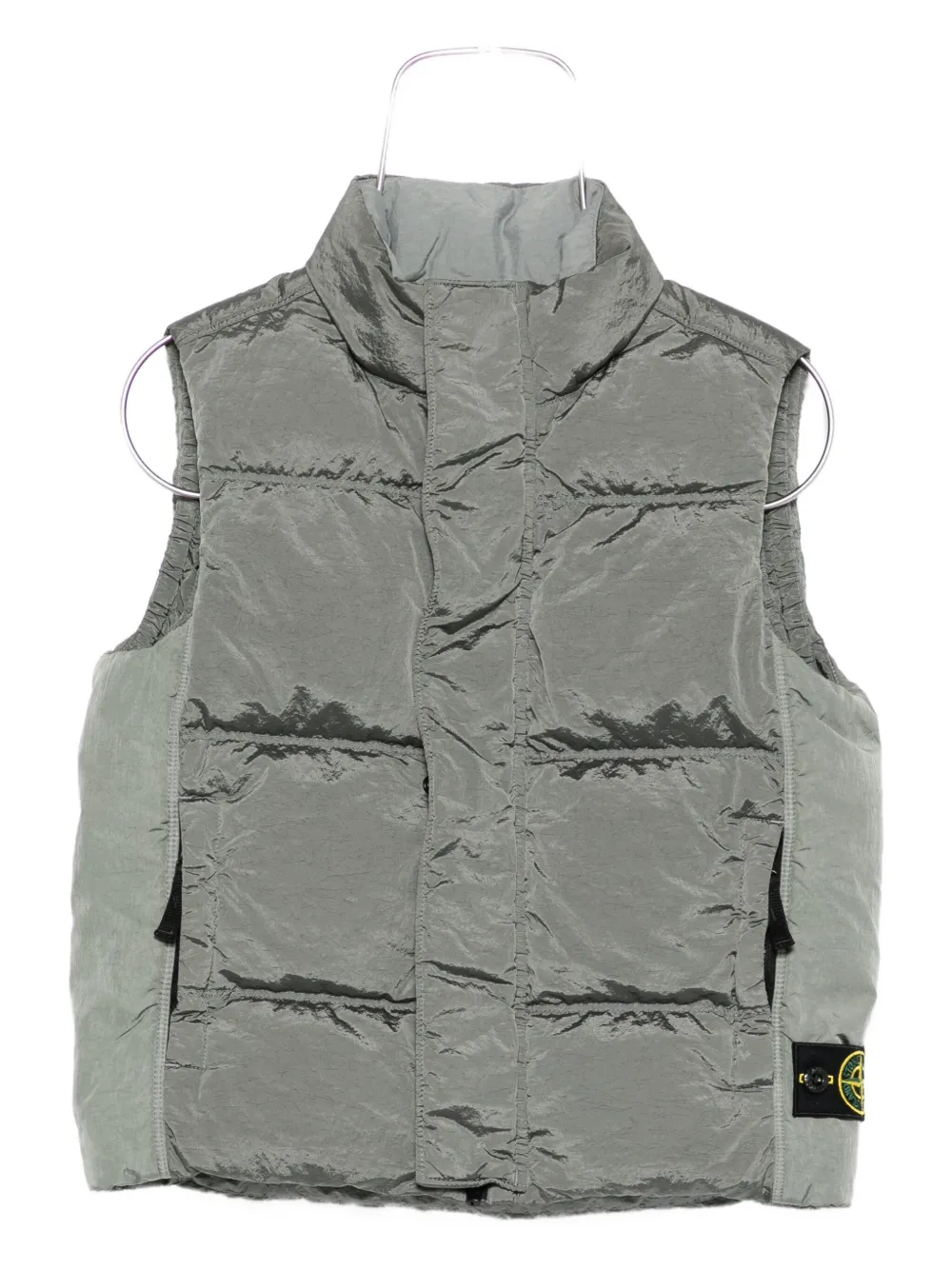 Stone Island Quilted Vest In Gray