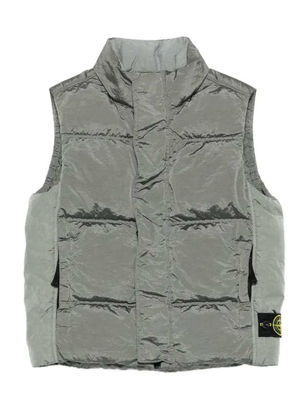 Stone Island Junior キルティング ベスト | グレー | FARFETCH JP