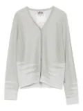 Versace Pre-Owned 1999-2000s metallic-threading cardigan - Grey
