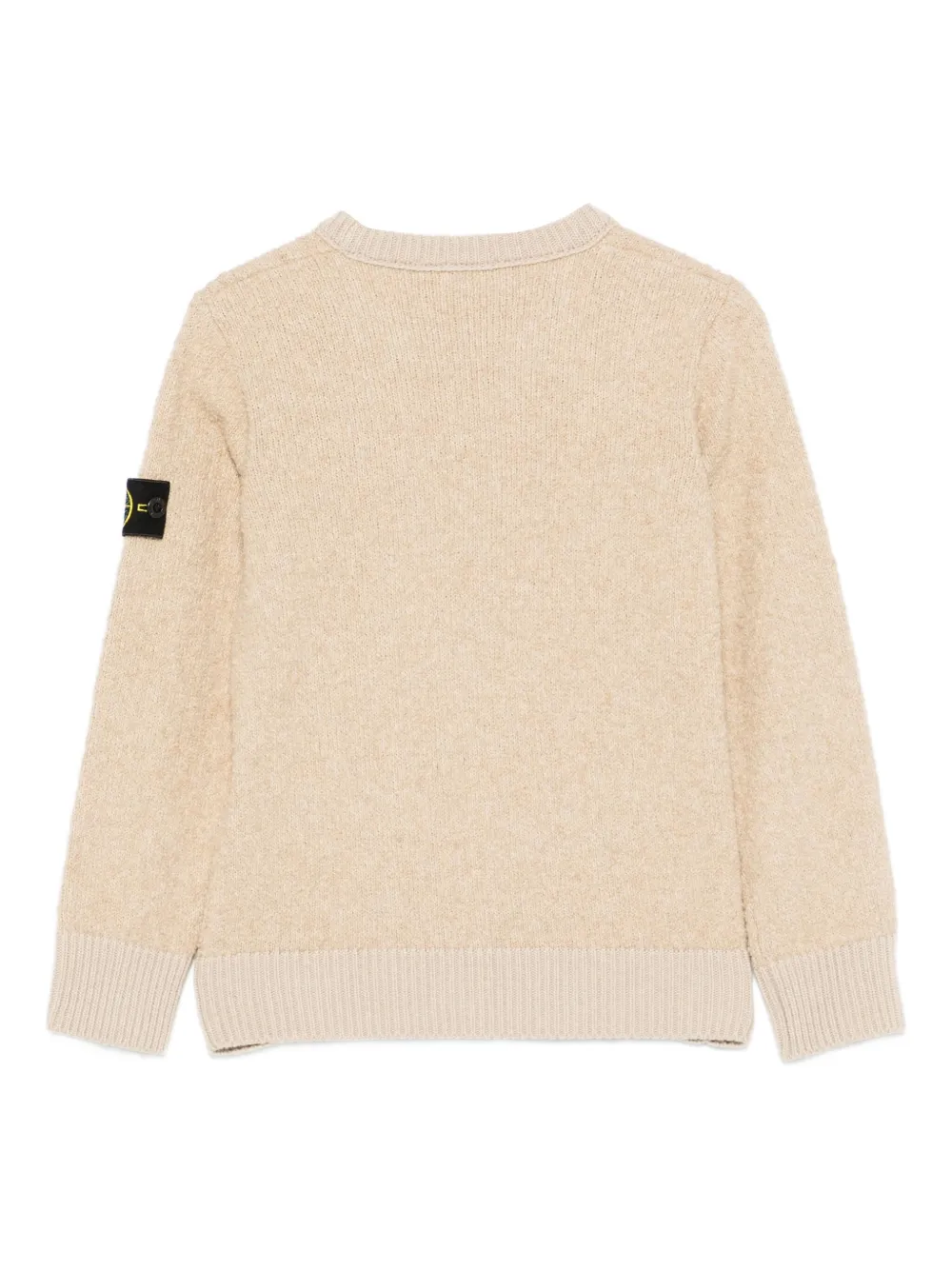 Stone Island Junior Trui met Compass-logopatch Beige