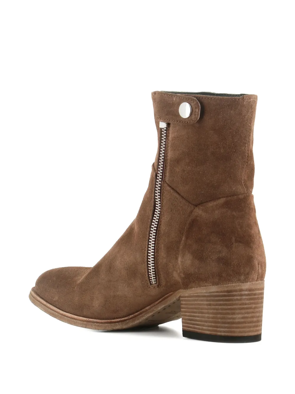 Officine Creative zipped block-heel boots Brown