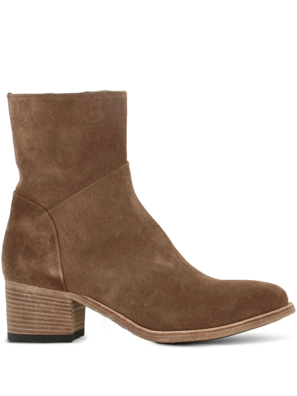 Officine Creative zipped block-heel boots Brown