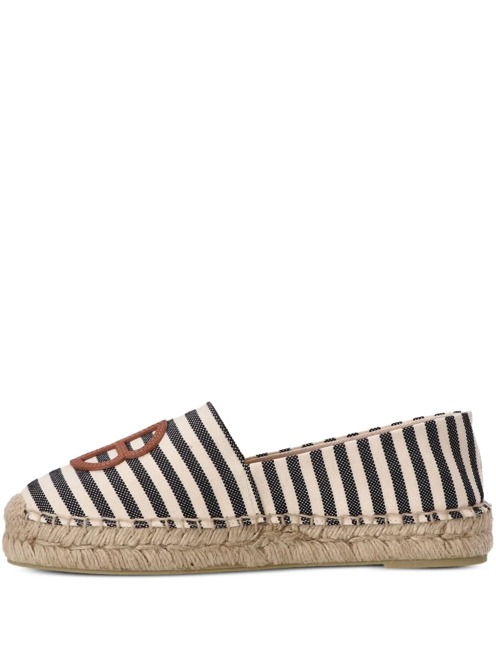 ANINE BING Gestreepte espadrilles Wit