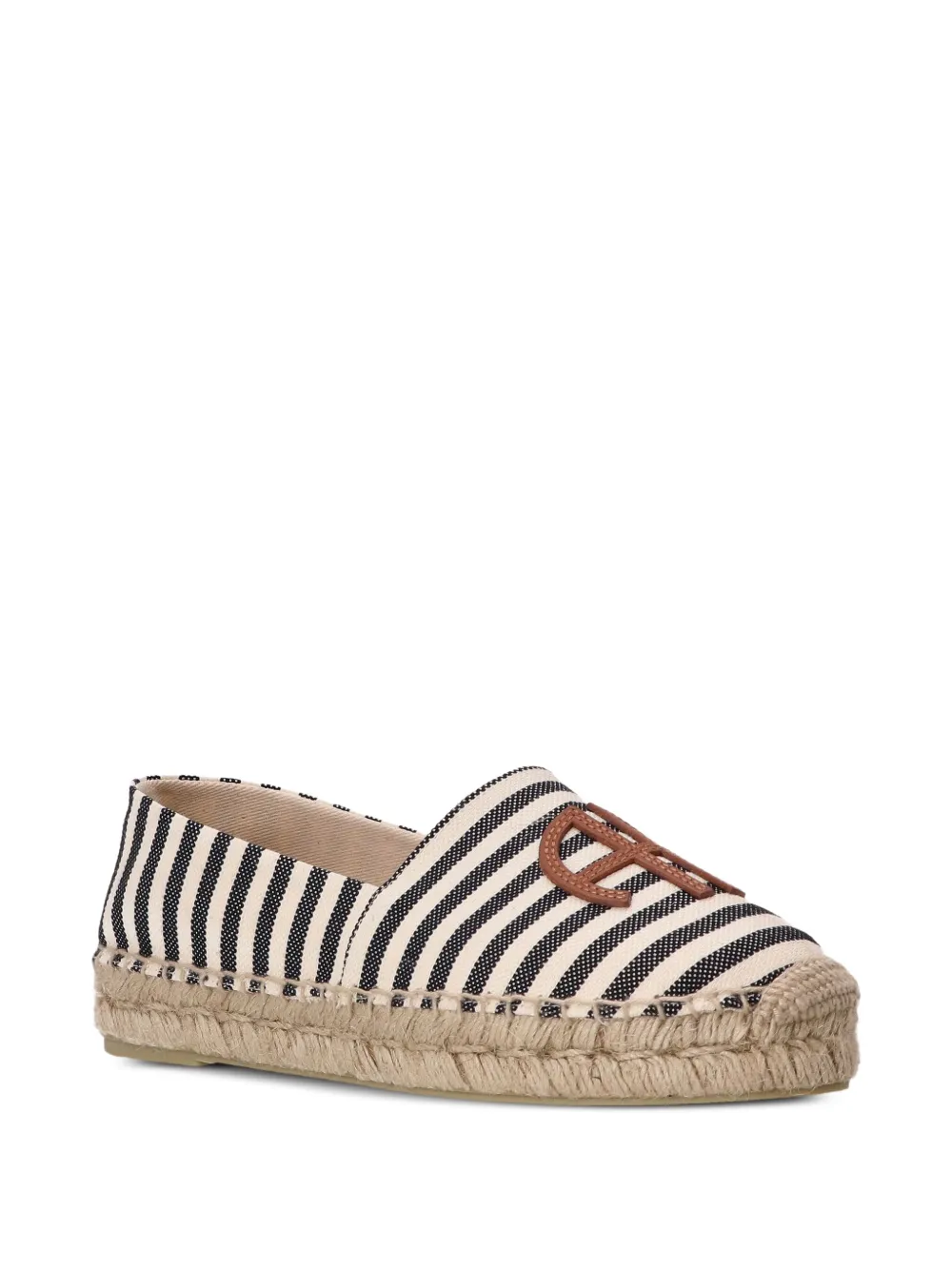 ANINE BING Gestreepte espadrilles Wit