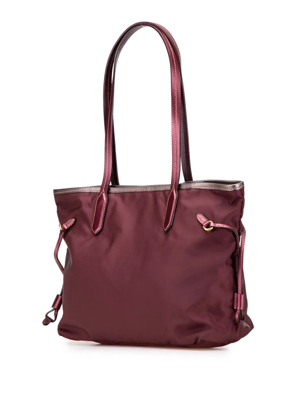 Prada Pre-Owned 2013-2025 Saffiano Trimmed Tessuto Tote Bag