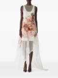 Jason Wu Collection Burnt Floral Organza asymmetric dress - White