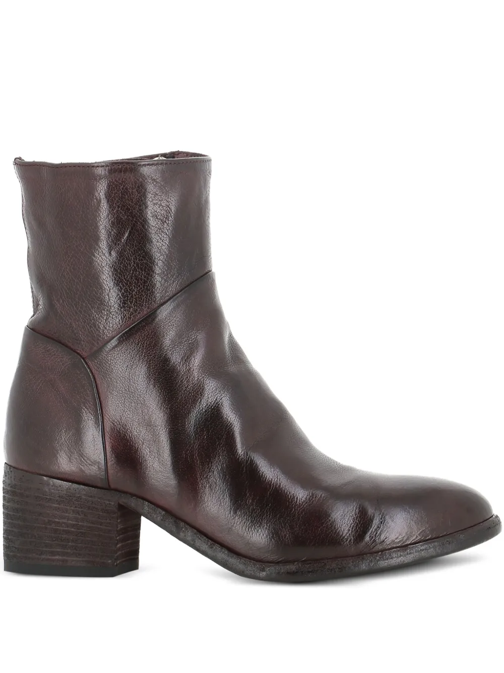 Officine Creative zipped block-heel boots Brown