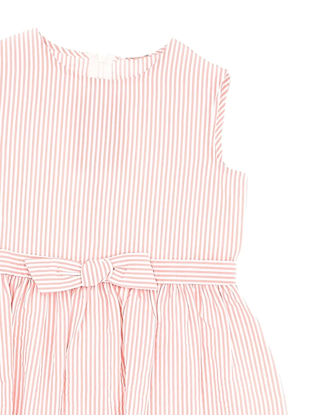 Il Gufo bow-embellished striped dress Roze