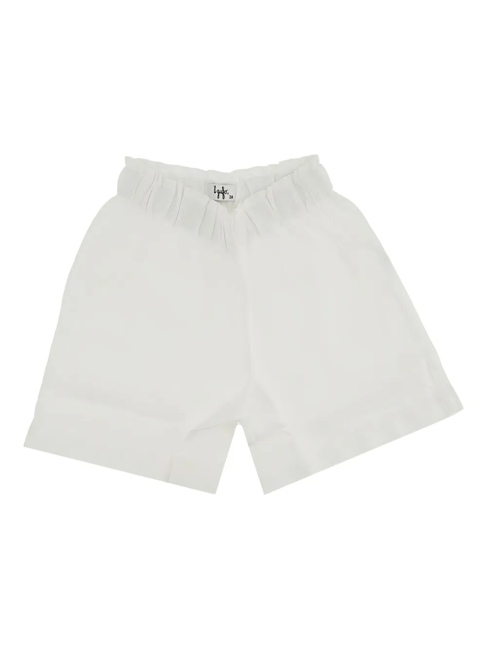 Il Gufo elastic-waist linen casual shorts Wit