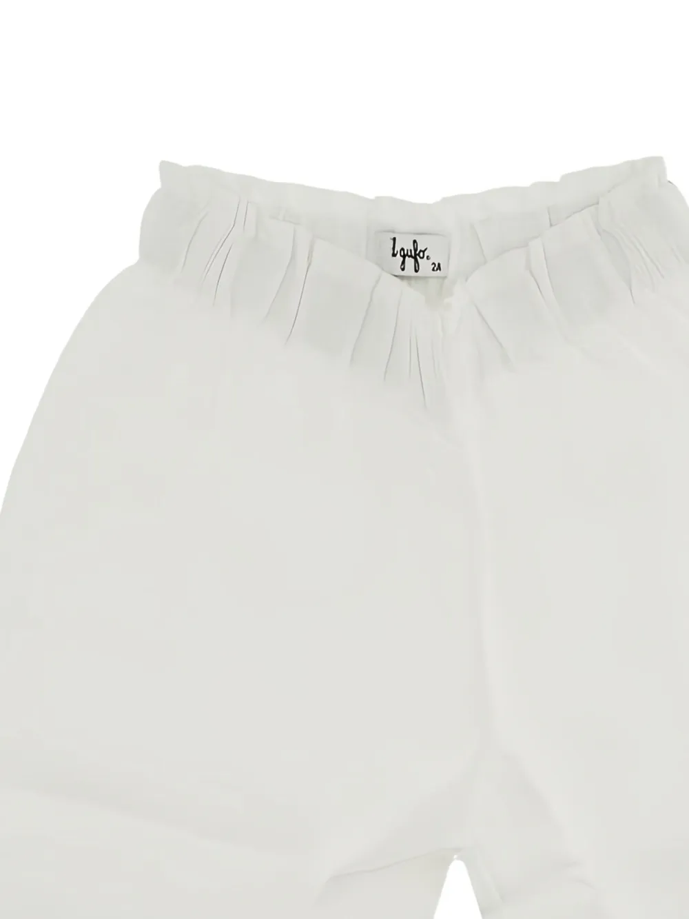 Il Gufo elastic-waist linen casual shorts Wit
