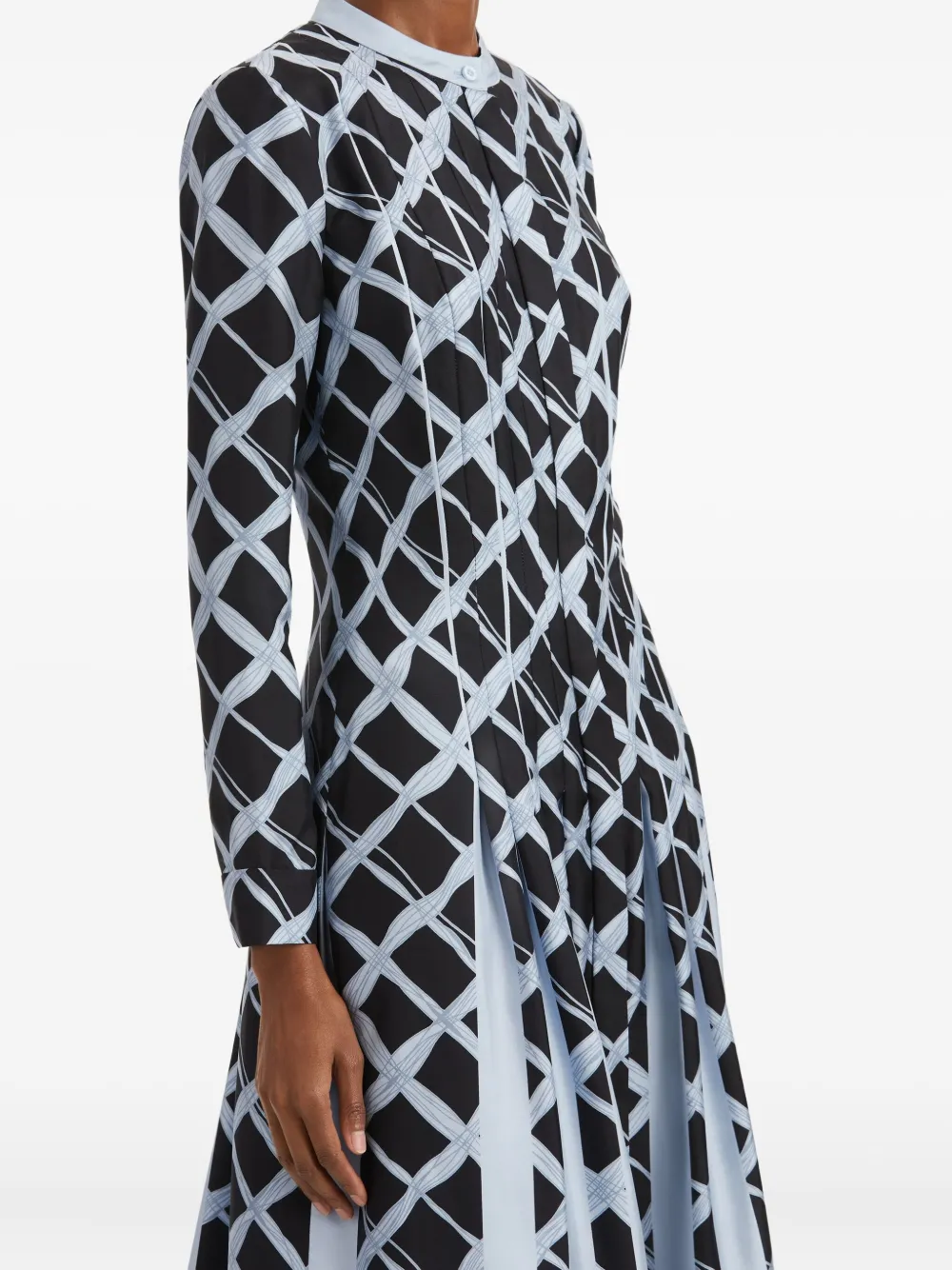 Oscar de la Renta Geplooide midi-jurk Blauw