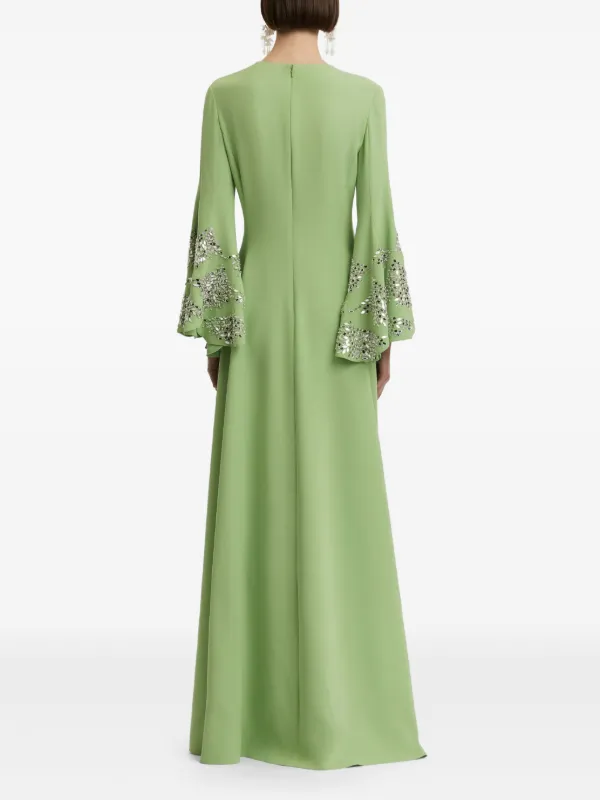 Orchid short-sleeved cotton poplin dress