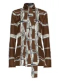 Oscar de la Renta plaid-print shirt - Brown