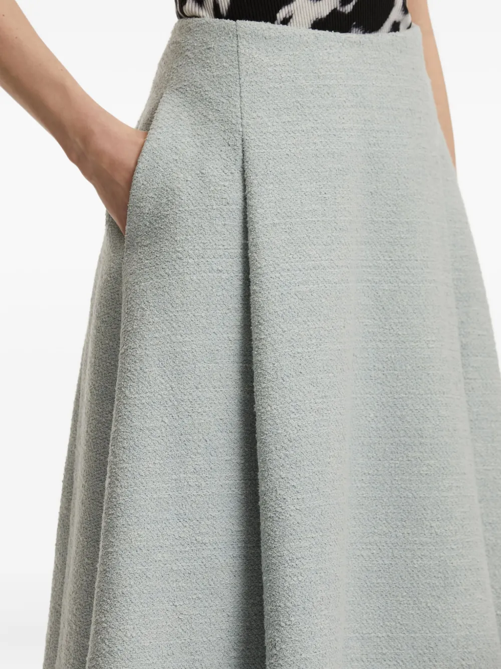 Oscar de la Renta Tweed rok Blauw