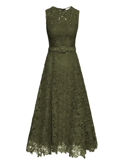 Oscar de la Renta vestido Feather Scroll