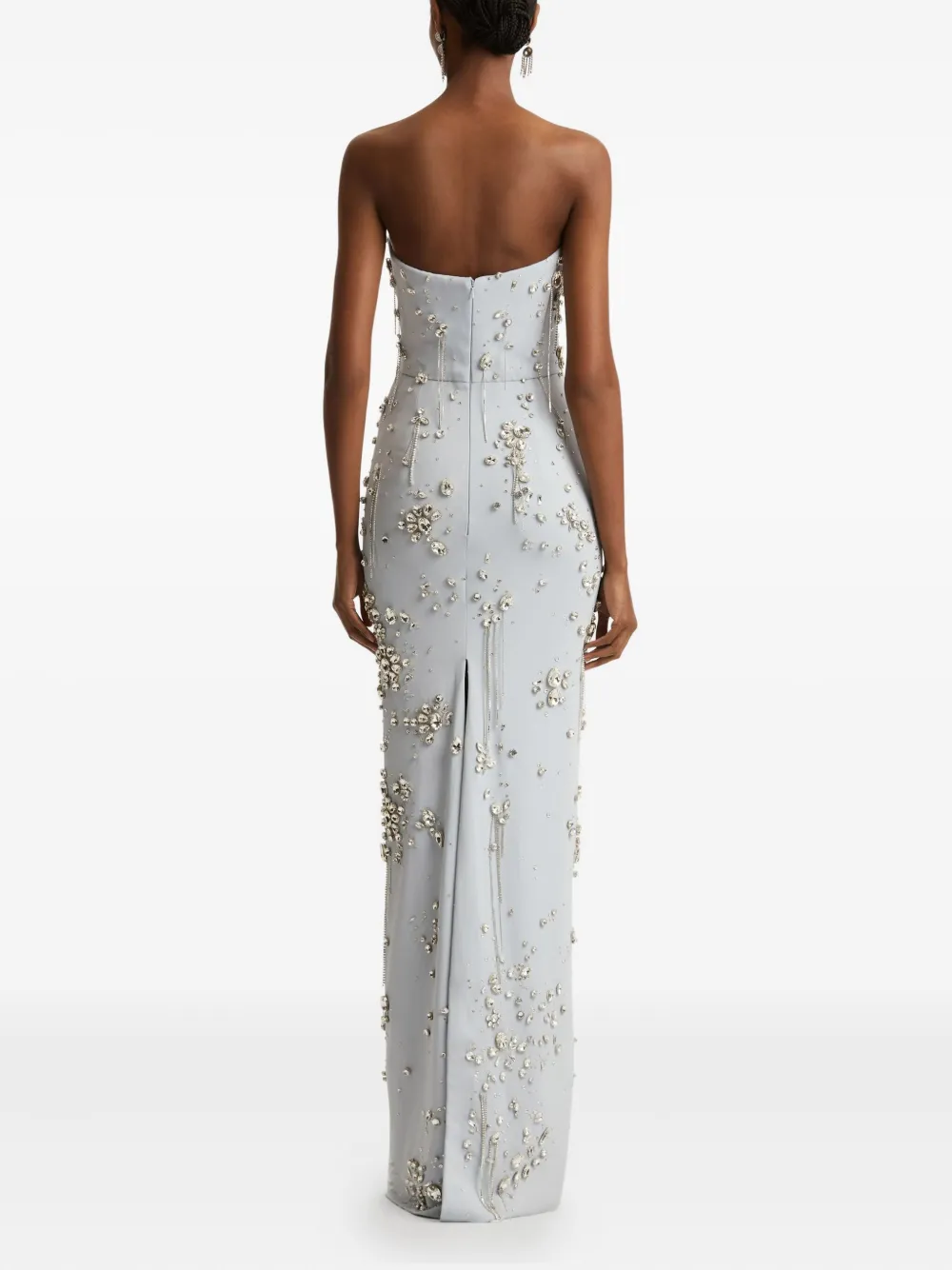 Oscar de la Renta Strapless avondjurk Blauw