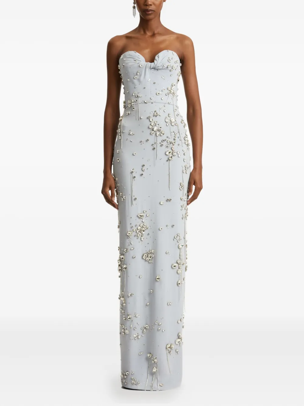 Oscar de la Renta Strapless avondjurk - Blauw