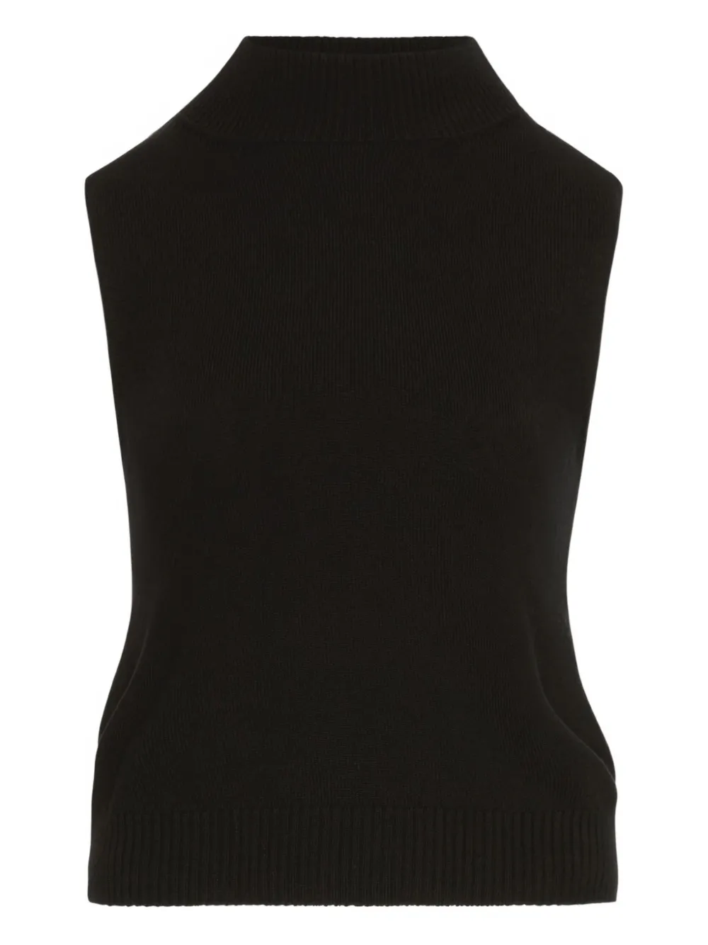 Oscar de la Renta mock-neck sleeveless top Zwart
