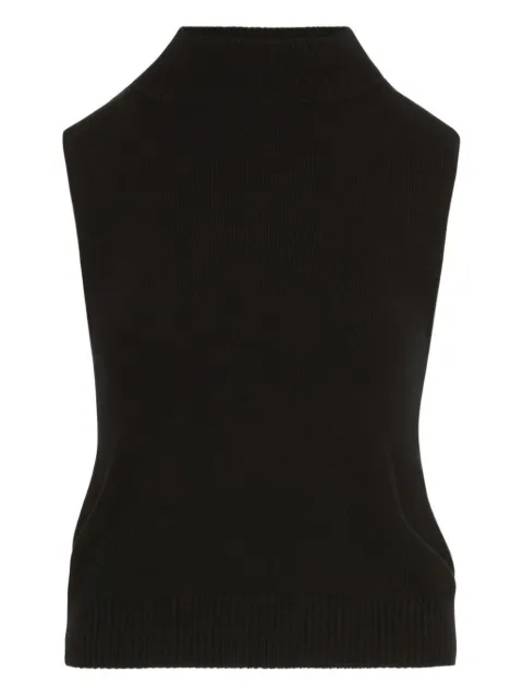 Oscar de la Renta mock-neck sleeveless top