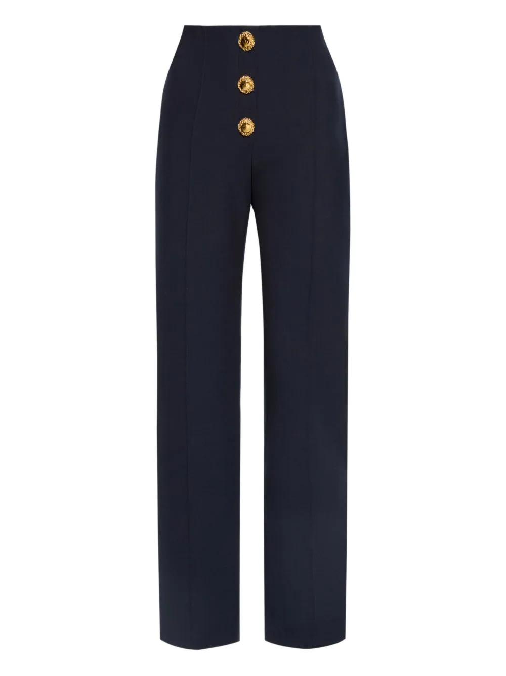 Oscar de la Renta button-detailed trousers Blauw