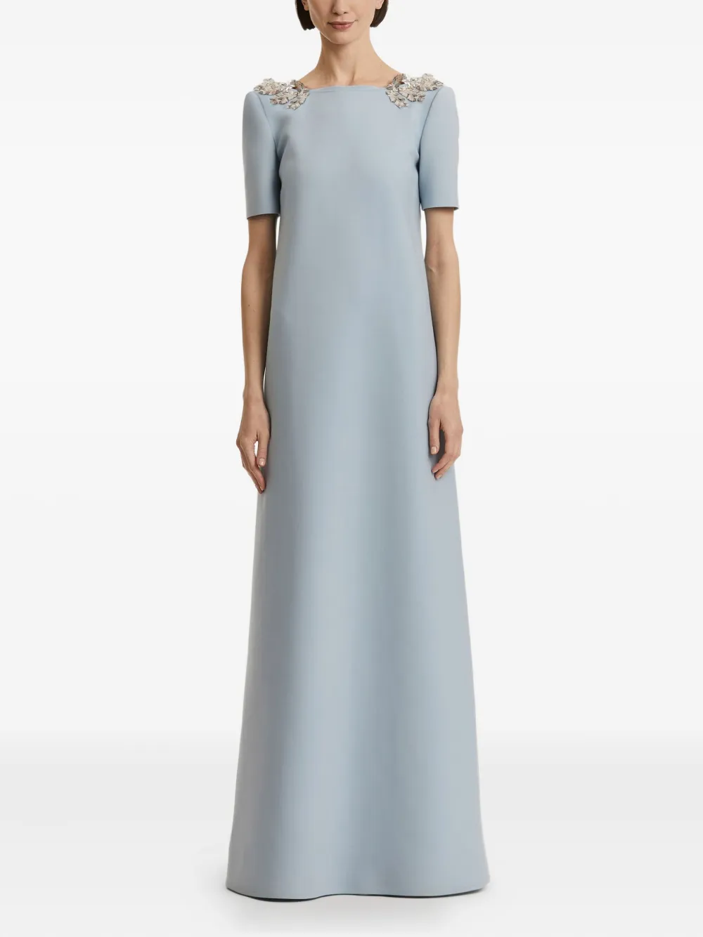 Oscar de la Renta Jurk met open rug - Blauw